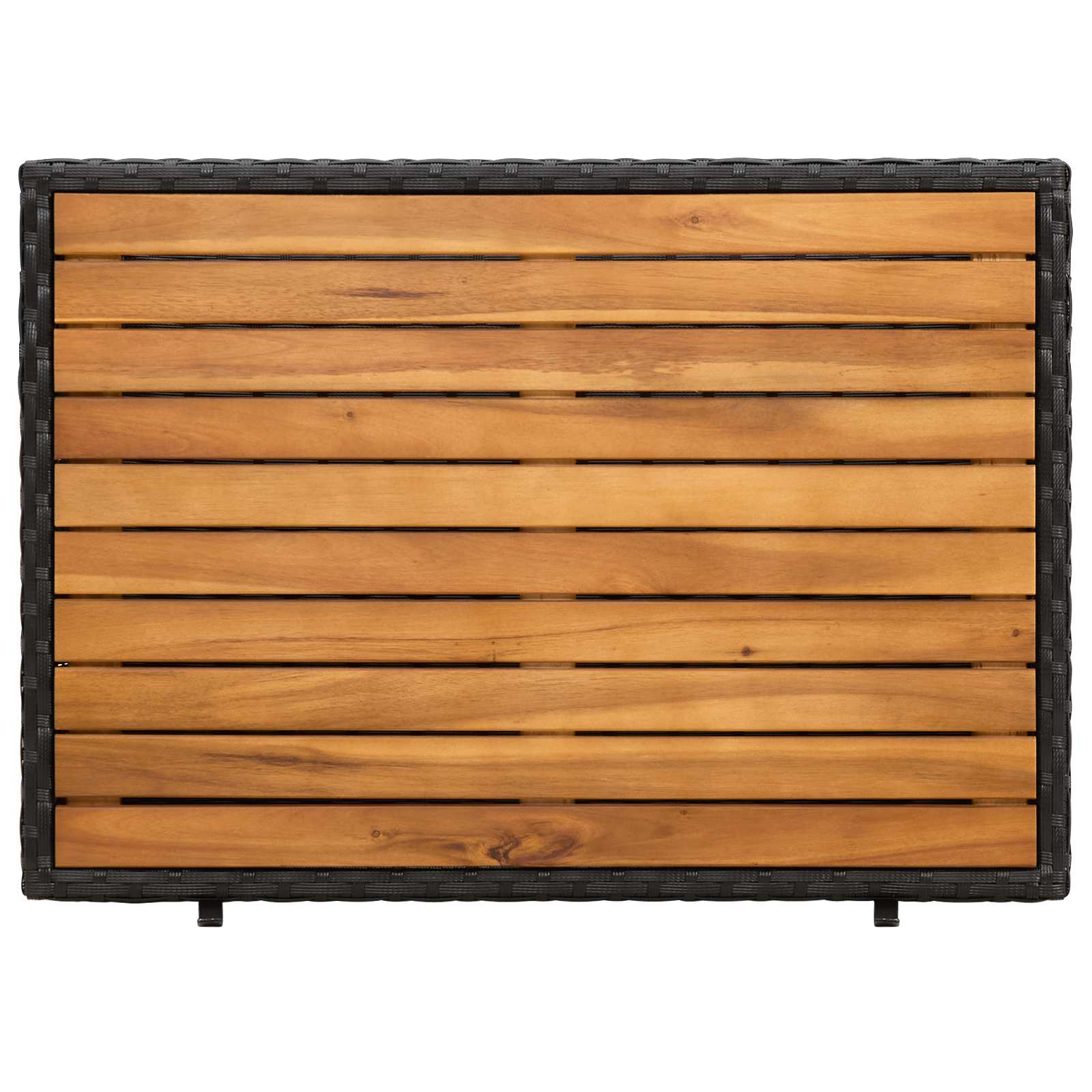 Armadietto Nero 70 x 50 x 87 cm Poliestere e Rattan Roly