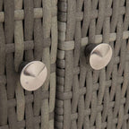 Armadietto Grigio 70 x 50 x 87 cm Poliestere e Rattan Roly