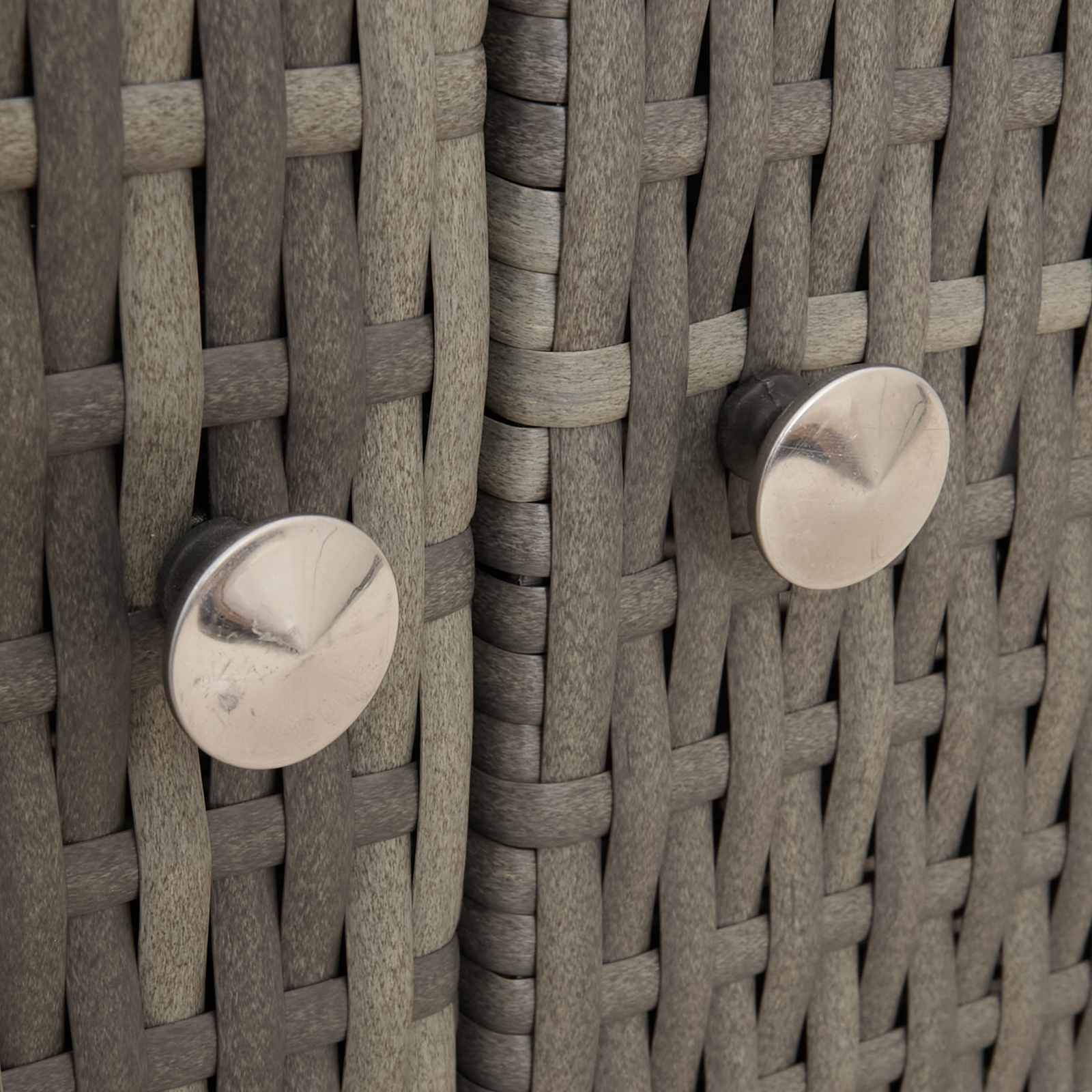 Armadietto Grigio 70 x 50 x 87 cm Poliestere e Rattan Roly