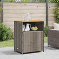Armadietto Grigio 70 x 50 x 87 cm Poliestere e Rattan Roly