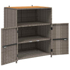 Armadietto Grigio 70 x 50 x 87 cm Poliestere e Rattan Roly