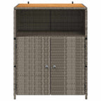 Armadietto Grigio 70 x 50 x 87 cm Poliestere e Rattan Roly