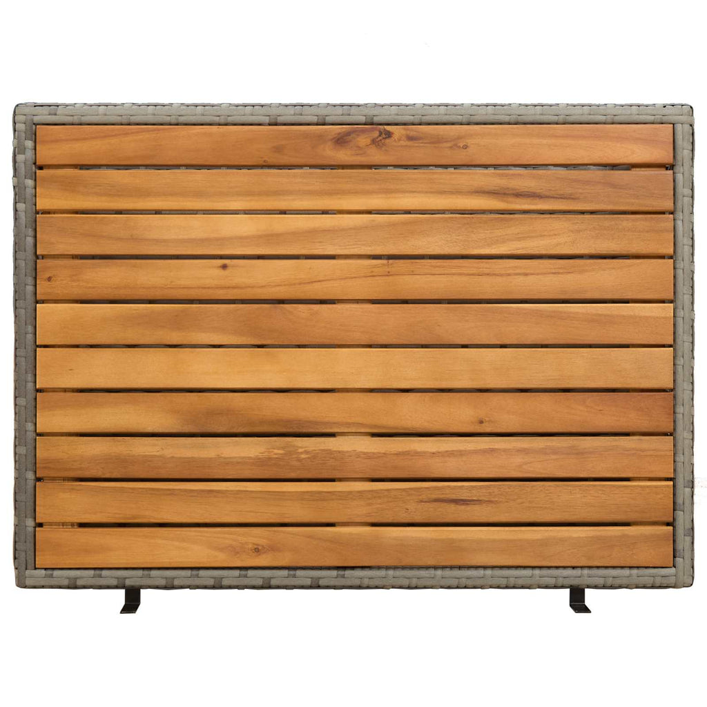 Armadietto Grigio 70 x 50 x 87 cm Poliestere e Rattan Roly