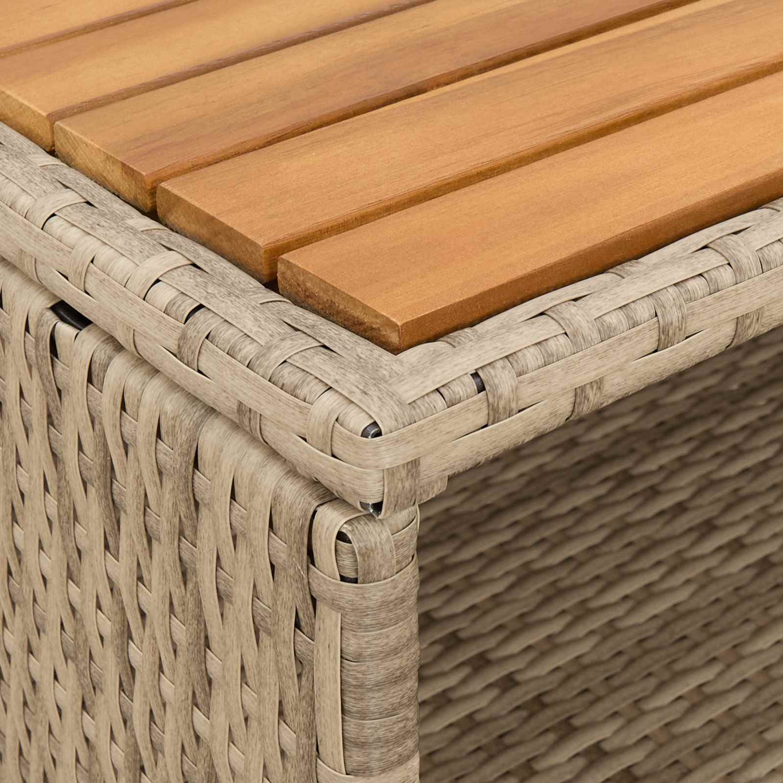 Armadietto Beige 70 x 50 x 87 cm Poliestere e Rattan Roly