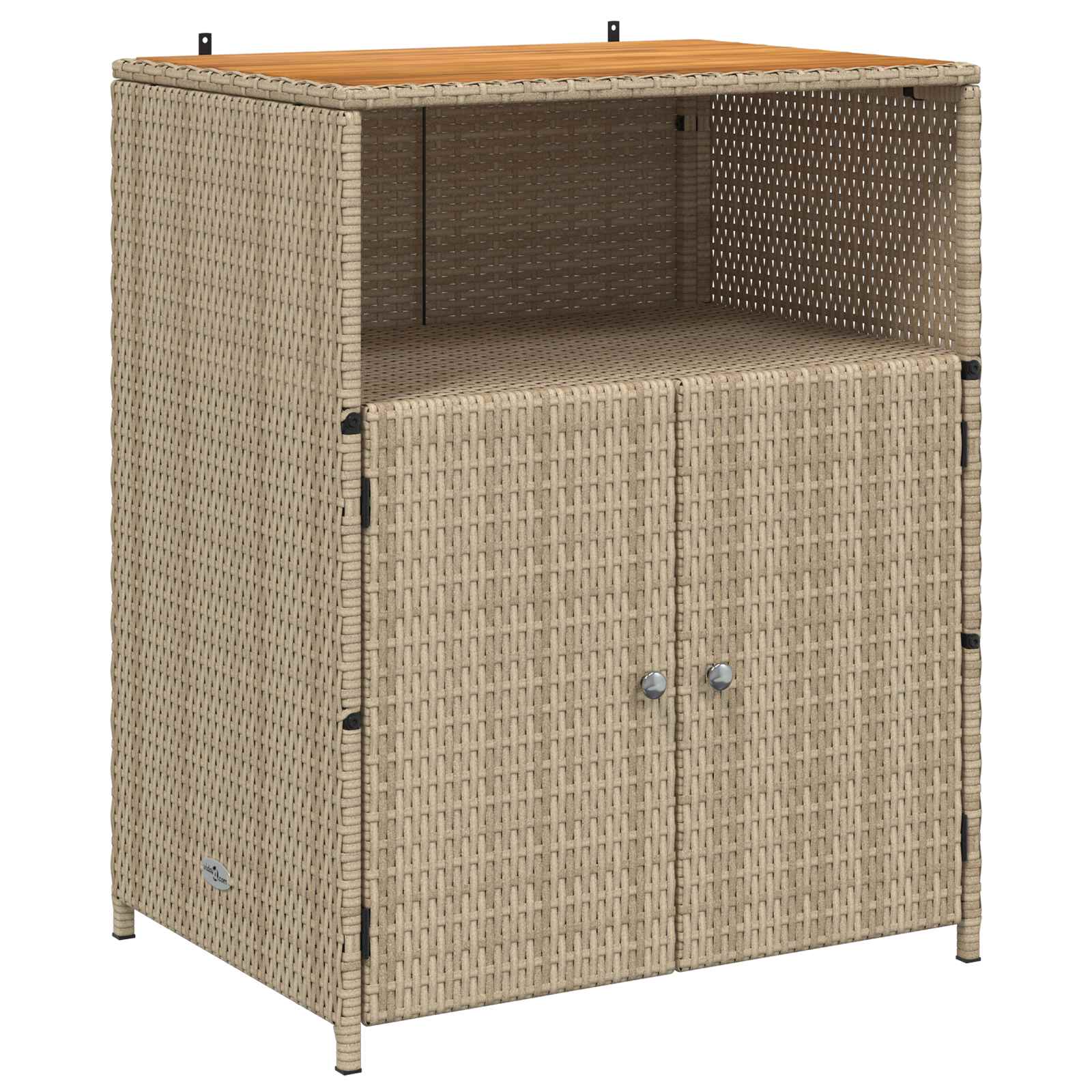 Armadietto Beige 70 x 50 x 87 cm Poliestere e Rattan Roly