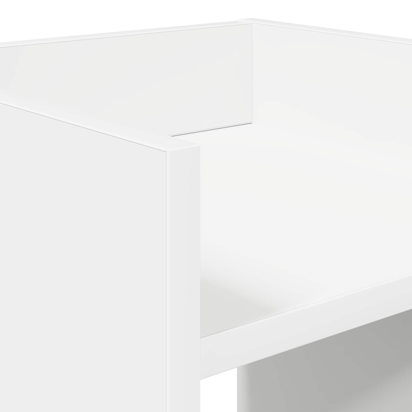 Supporto per piante con lo scaffale Bianco 30 x 30 x 100 cm