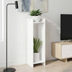 Supporto per piante con lo scaffale Bianco 30 x 30 x 100 cm