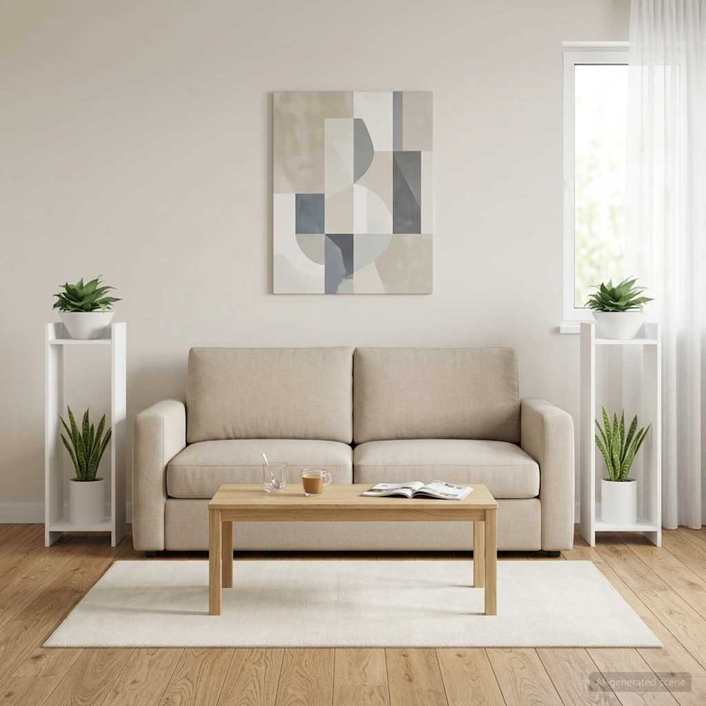 Supporto per piante 2 pcs Bianco 30 x 30 x 100 cm