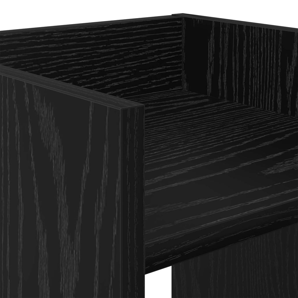 Supporto per piante 2 pcs Rovere Nero 30 x 30 x 100 cm
