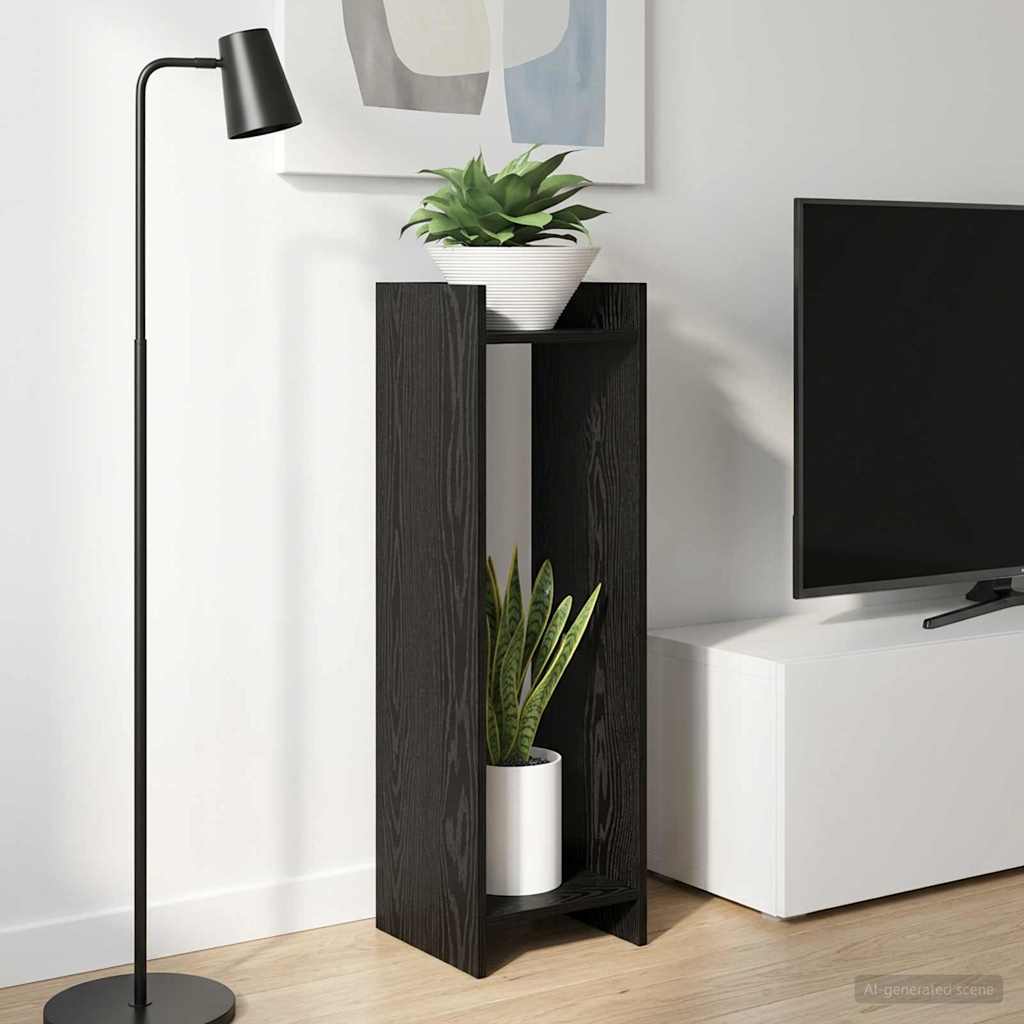Supporto per piante 2 pcs Rovere Nero 30 x 30 x 100 cm