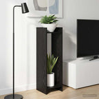 Supporto per piante 2 pcs Rovere Nero 30 x 30 x 100 cm