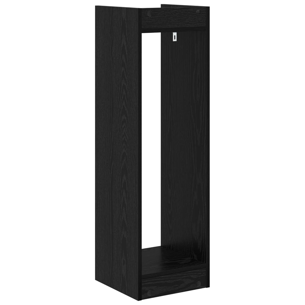 Supporto per piante 2 pcs Rovere Nero 30 x 30 x 100 cm
