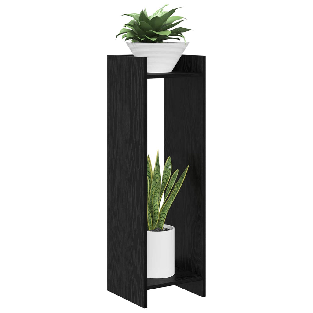 Supporto per piante 2 pcs Rovere Nero 30 x 30 x 100 cm