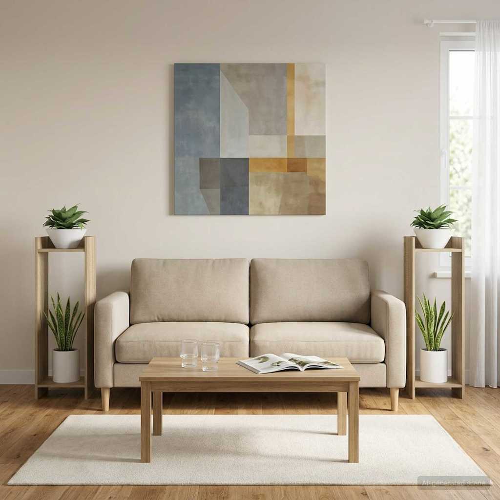 Supporto per piante 2 pcs Rovere Sonoma 30 x 30 x 100 cm