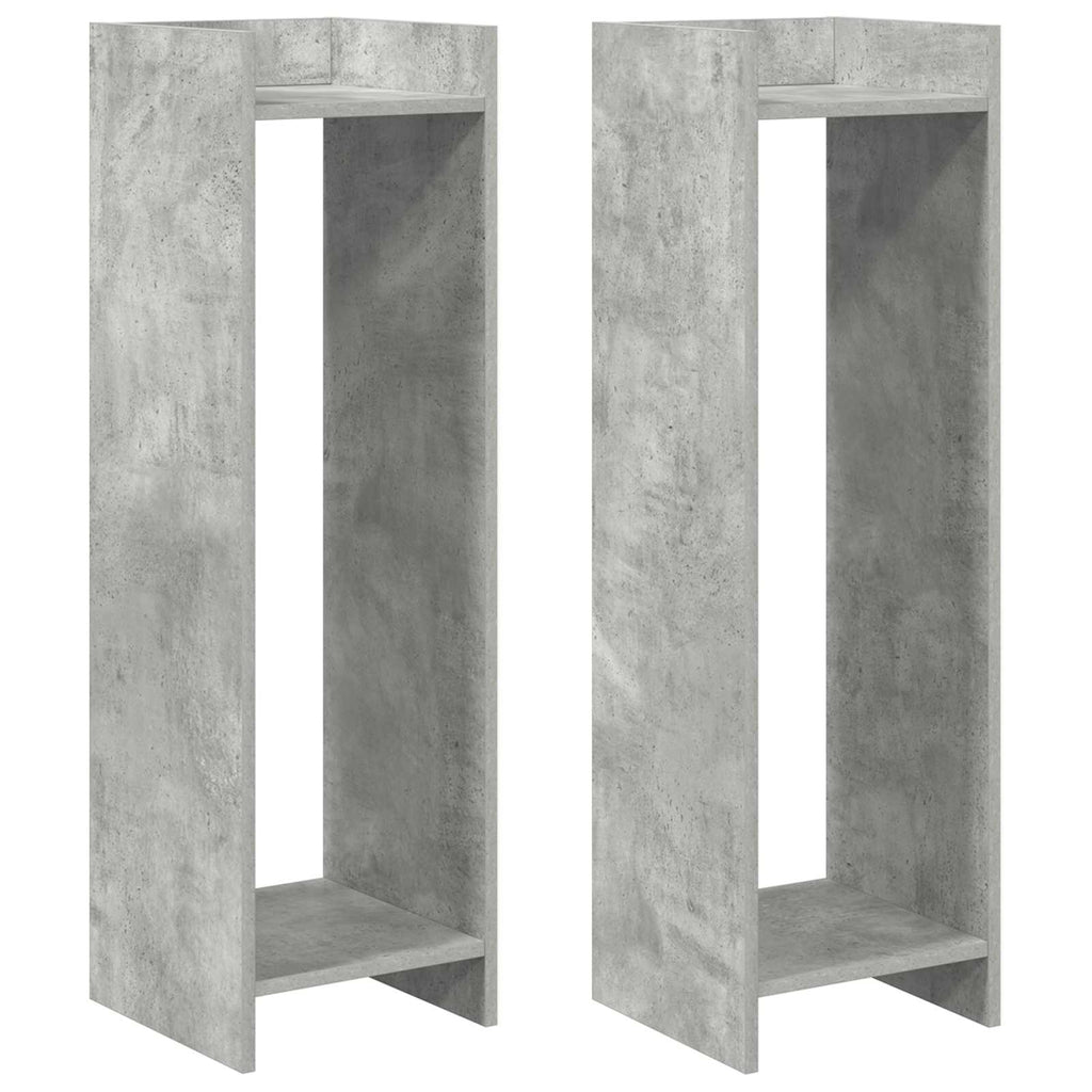 Supporto per piante 2 pcs Grigio Cemento 30 x 30 x 100 cm