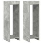 Supporto per piante 2 pcs Grigio Cemento 30 x 30 x 100 cm