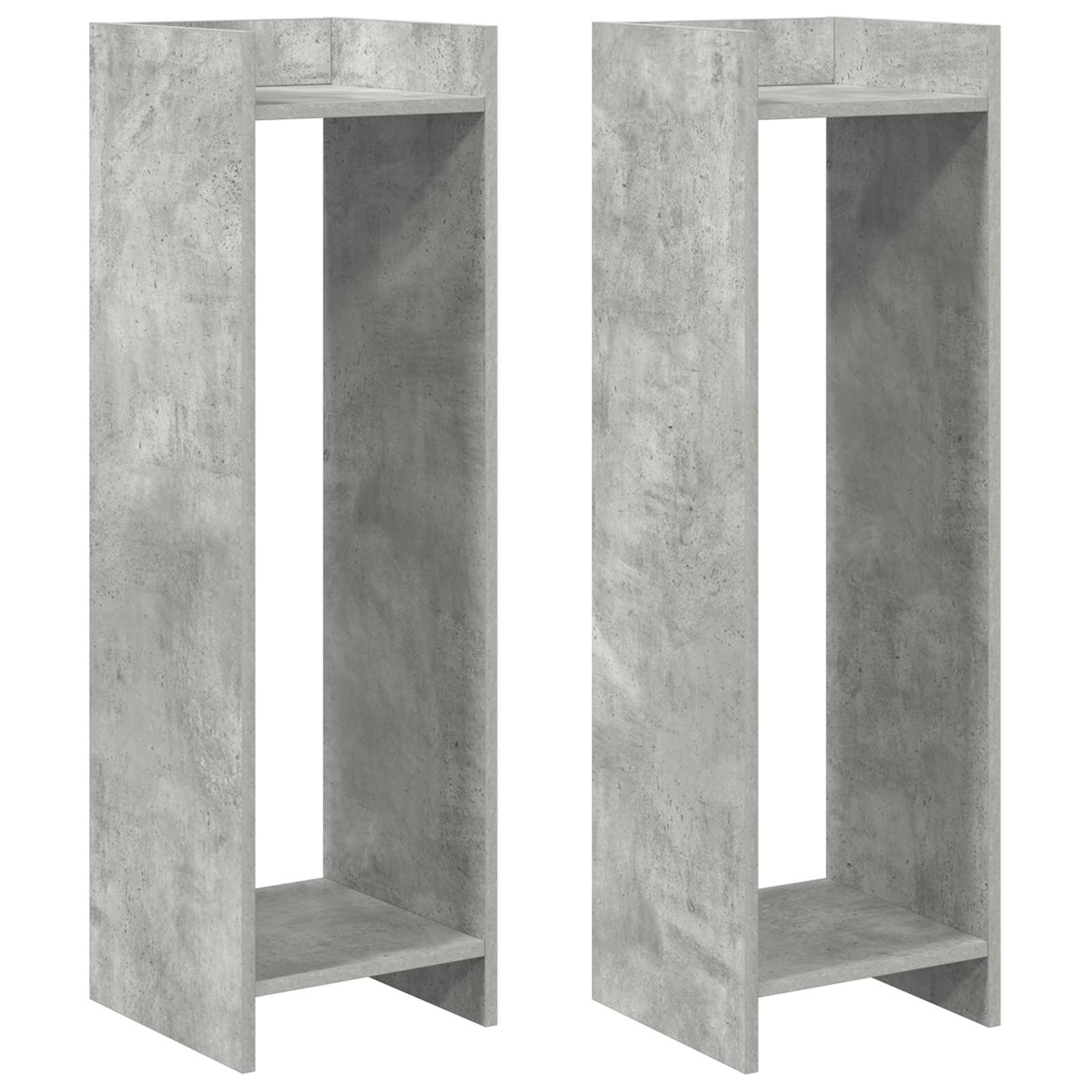 Supporto per piante 2 pcs Grigio Cemento 30 x 30 x 100 cm
