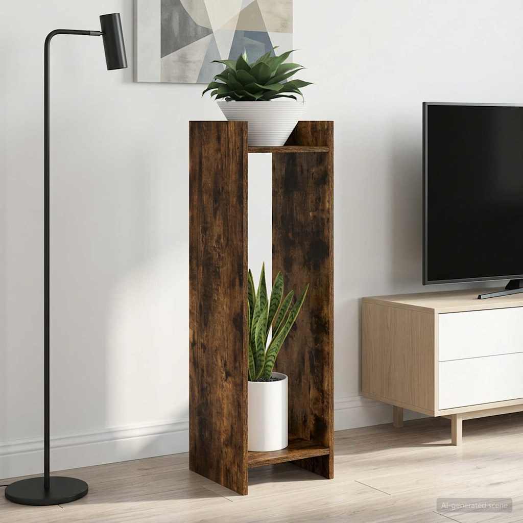 Supporto per piante 2 pcs Quercia Affumicata 30 x 30 x 100 cm
