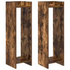 Supporto per piante 2 pcs Quercia Affumicata 30 x 30 x 100 cm
