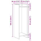 Supporto per piante 2 pcs Sonoma grigia 30 x 30 x 100 cm