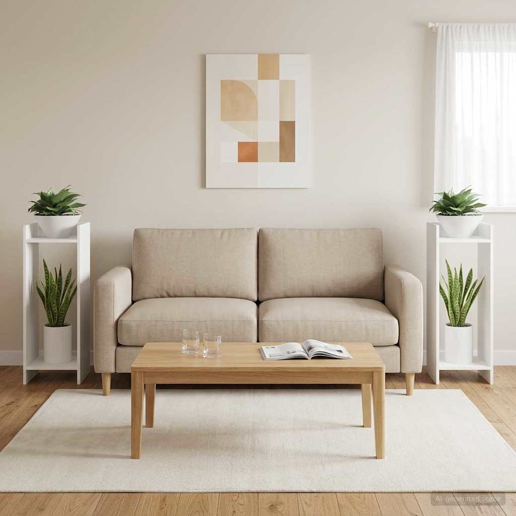 Supporto per piante 2 pcs Bianco 30 x 30 x 80 cm