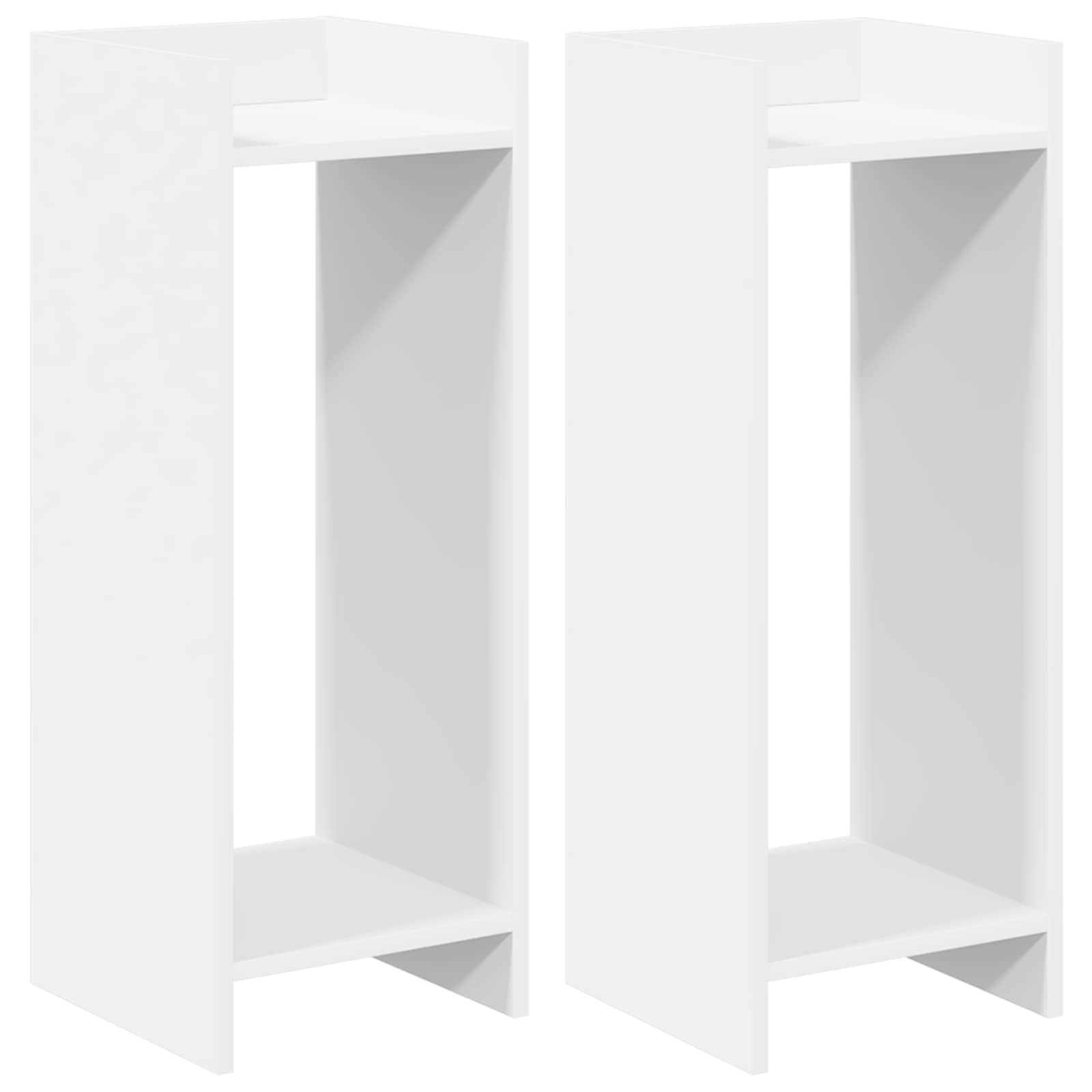 Supporto per piante 2 pcs Bianco 30 x 30 x 80 cm