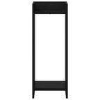 Supporto per piante con lo scaffale Rovere Nero 30 x 30 x 80 cm