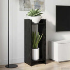 Supporto per piante 2 pcs Rovere Nero 30 x 30 x 80 cm