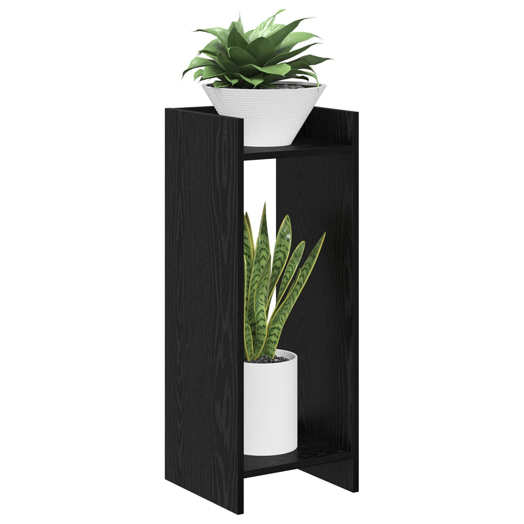 Supporto per piante 2 pcs Rovere Nero 30 x 30 x 80 cm