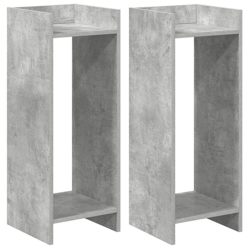 Supporto per piante 2 pcs Grigio Cemento 30 x 30 x 80 cm