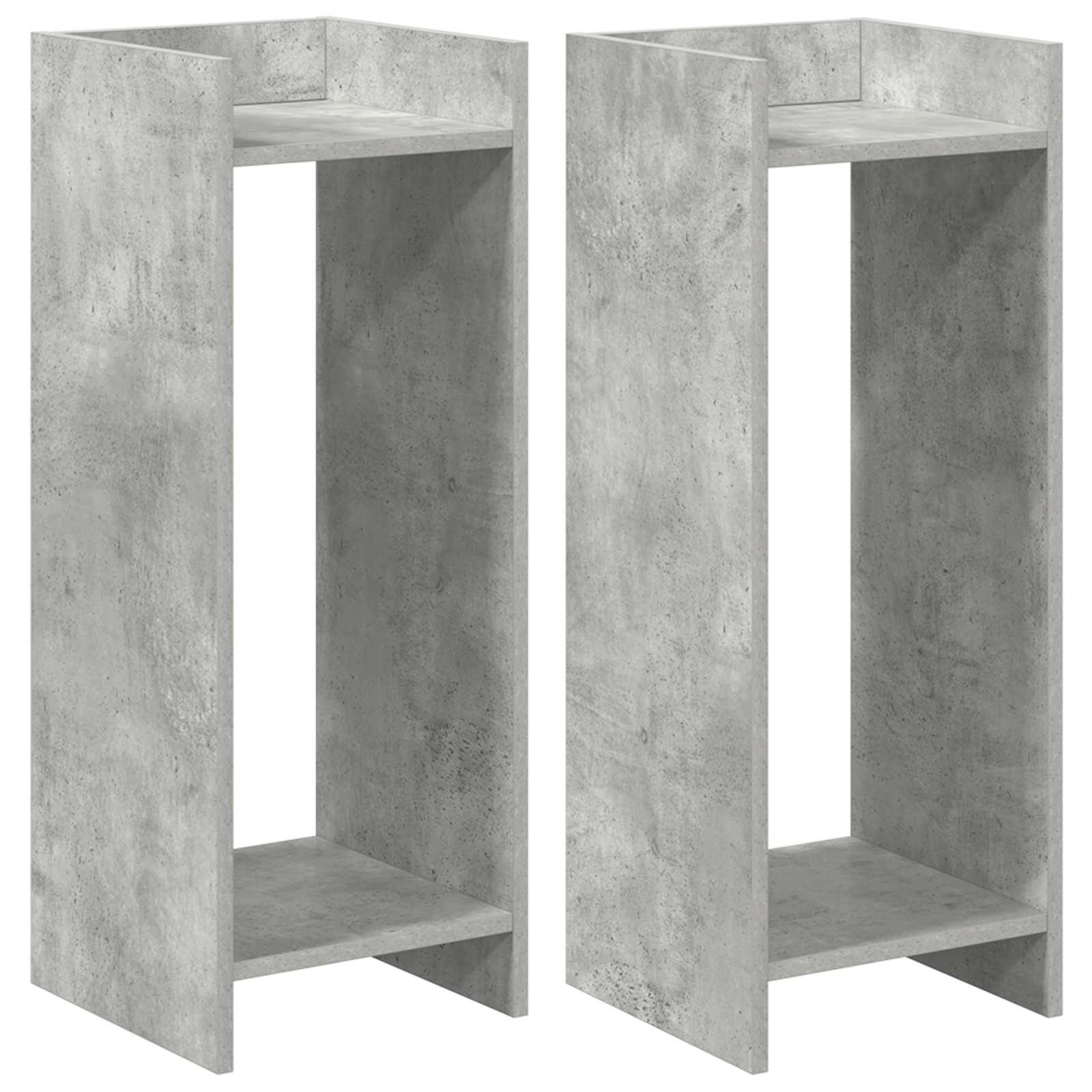 Supporto per piante 2 pcs Grigio Cemento 30 x 30 x 80 cm