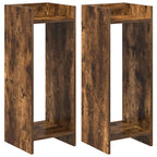 Supporto per piante 2 pcs Quercia Affumicata 30 x 30 x 80 cm