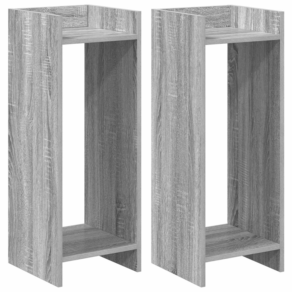 Supporto per piante 2 pcs Sonoma grigia 30 x 30 x 80 cm