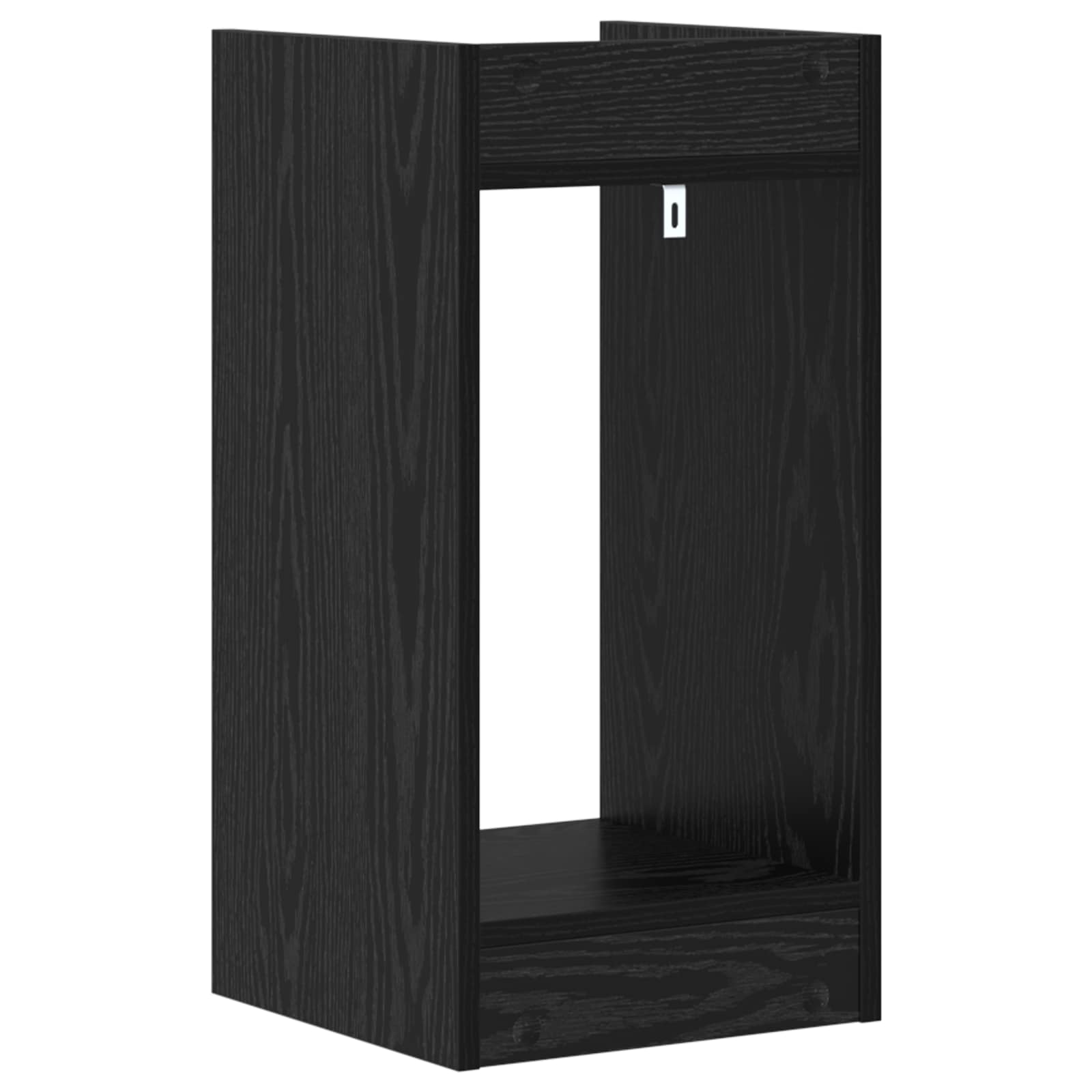 Supporto per piante con lo scaffale Rovere Nero 30 x 30 x 60 cm
