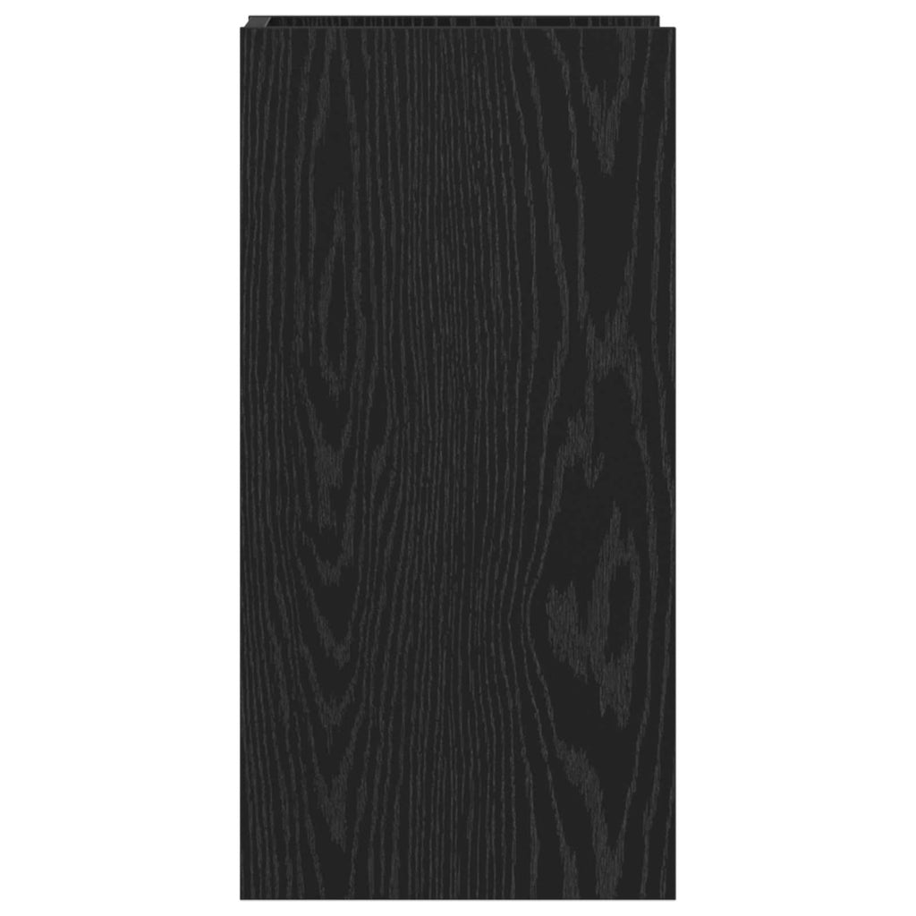 Supporto per piante con lo scaffale Rovere Nero 30 x 30 x 60 cm