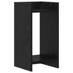 Supporto per piante con lo scaffale Rovere Nero 30 x 30 x 60 cm
