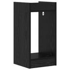 Supporto per piante con lo scaffale Rovere Nero 30 x 30 x 60 cm