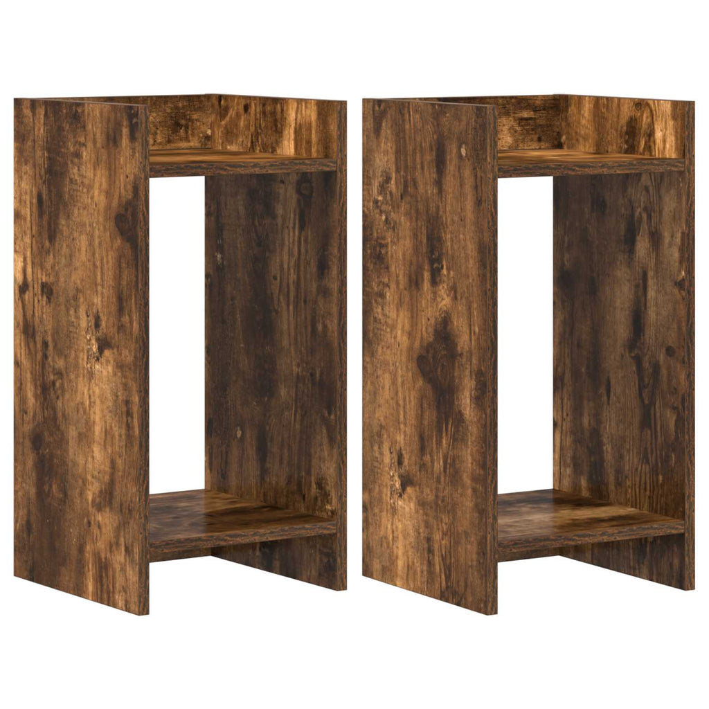 Supporto per piante 2 pcs Quercia Affumicata 30 x 30 x 60 cm