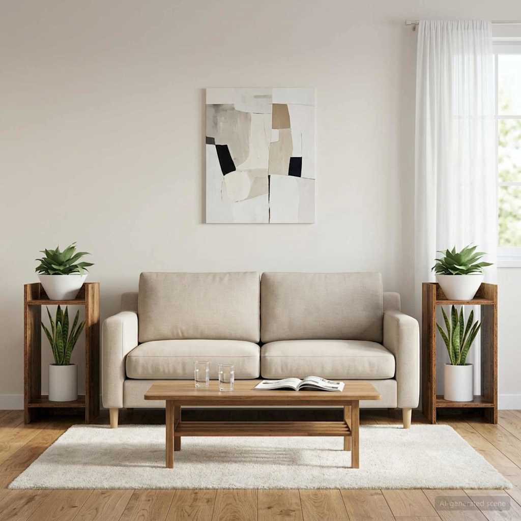 Supporto per piante 2 pcs Legno vecchio 30 x 30 x 60 cm