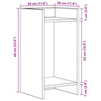 Supporto per piante Rovere Artigianale 30 x 30 x 60 cm