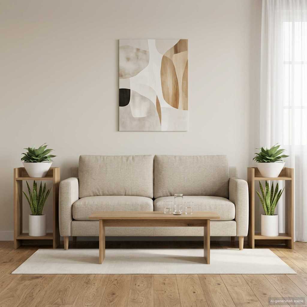 Supporto per piante 2 pcs Rovere Artigianale 30 x 30 x 60 cm