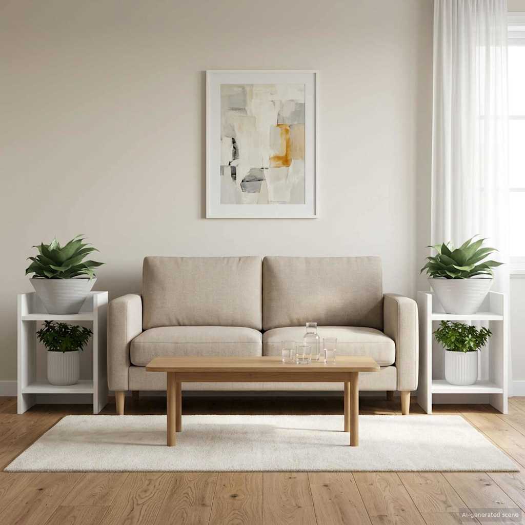 Supporto per piante 2 pcs Bianco 30 x 30 x 40 cm