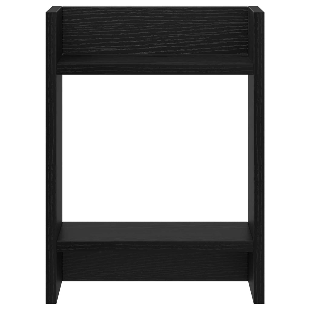 Supporto per piante con lo scaffale Rovere Nero 30 x 30 x 40 cm