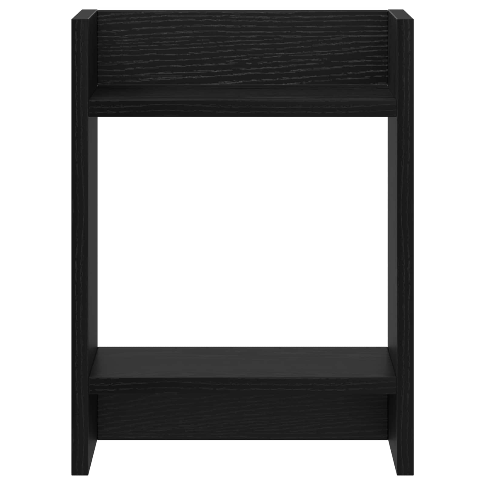 Supporto per piante con lo scaffale Rovere Nero 30 x 30 x 40 cm