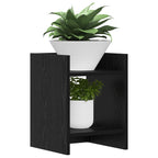 Supporto per piante 2 pcs Rovere Nero 30 x 30 x 40 cm