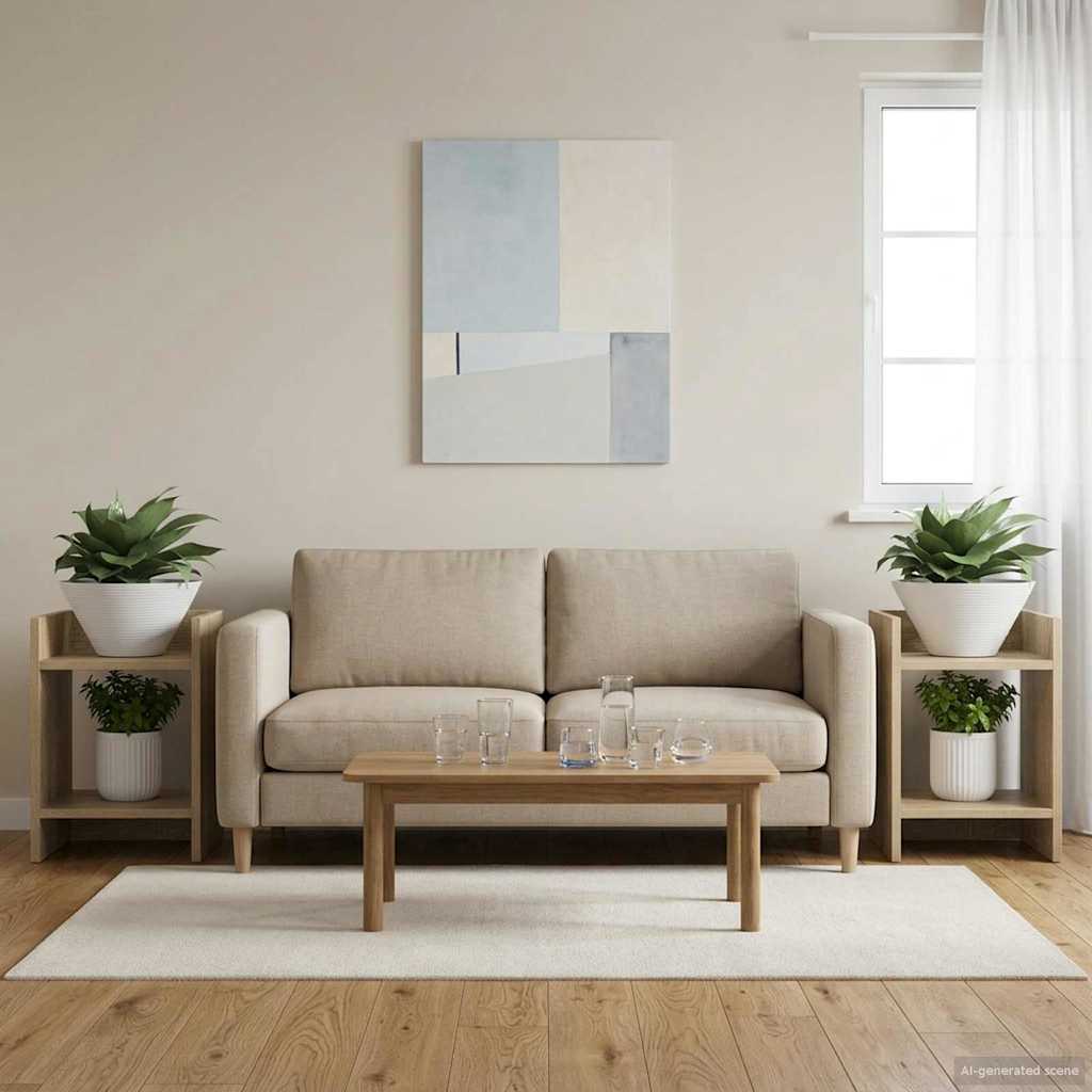 Supporto per piante 2 pcs Rovere Sonoma 30 x 30 x 40 cm