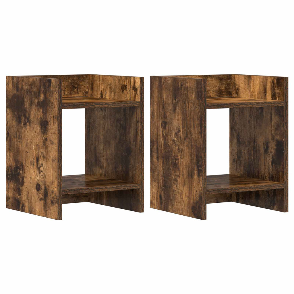 Supporto per piante 2 pcs Quercia Affumicata 30 x 30 x 40 cm