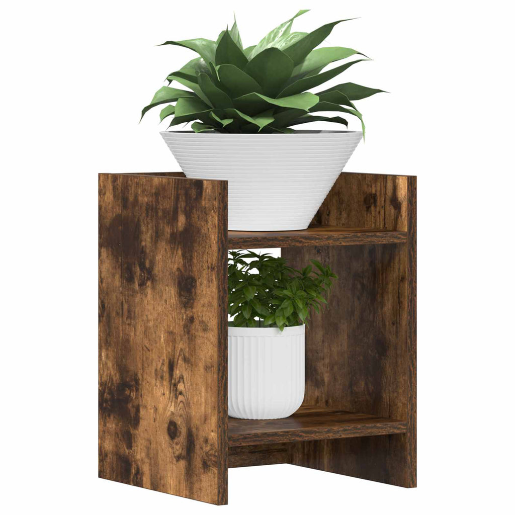 Supporto per piante 2 pcs Quercia Affumicata 30 x 30 x 40 cm