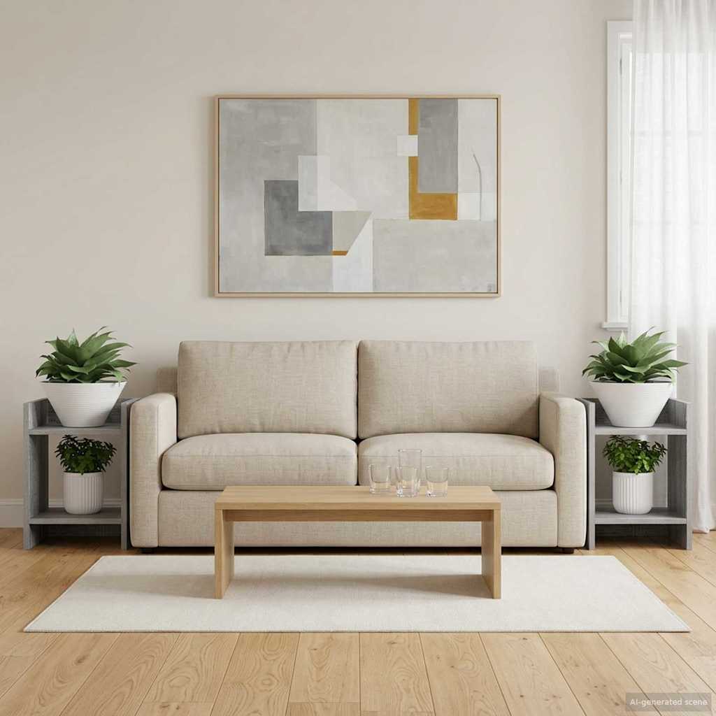 Supporto per piante 2 pcs Sonoma grigia 30 x 30 x 40 cm