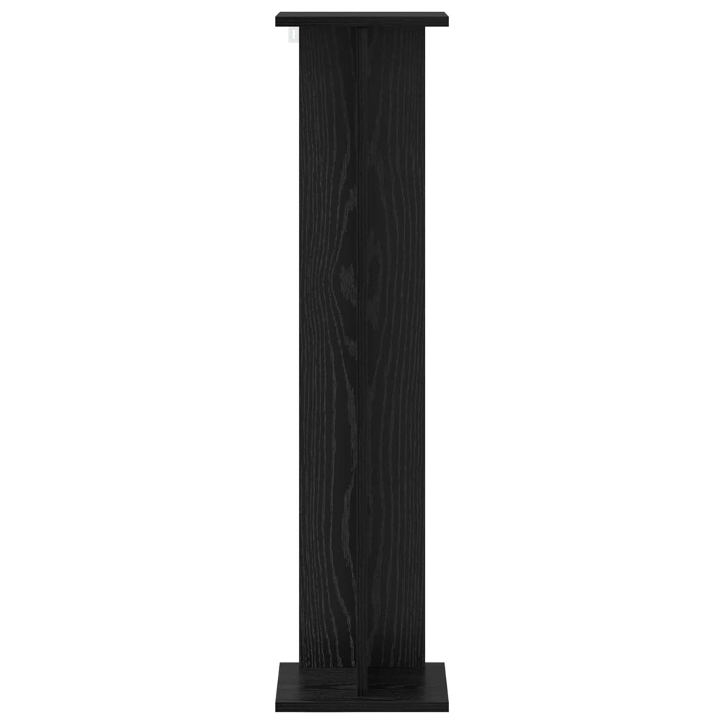 Supporto per piante Rovere Nero 25 x 25,5 x 100,5 cm
